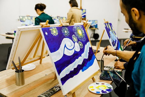 Wine & Paint Night At Brisbane 'Sip & Paint' Studio - Surfers Gold Coast 1