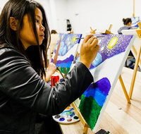 Wine  Paint Night at Brisbane 'Sip  Paint' Studio - Surfers Gold Coast