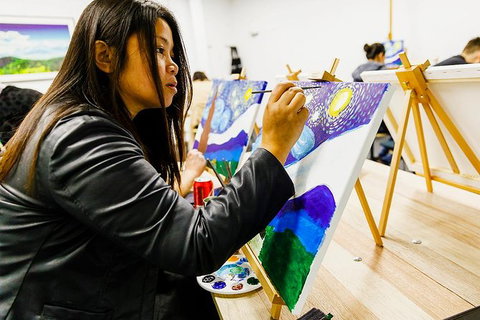 Wine & Paint Night At Brisbane 'Sip & Paint' Studio - Surfers Gold Coast 0