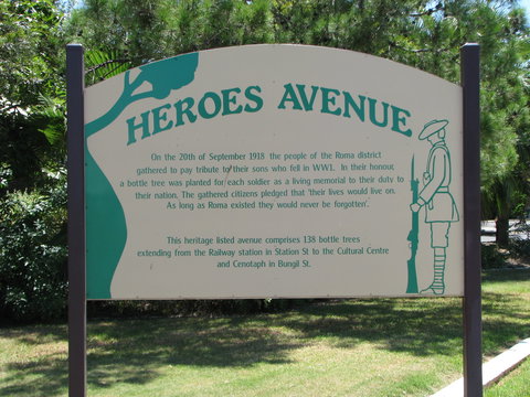 War Memorial And Heroes Avenue, Roma - Surfers Gold Coast 2