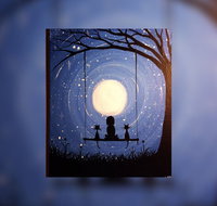 Grab a glass of wine and learn to paint 'Moonrise' - Surfers Gold Coast
