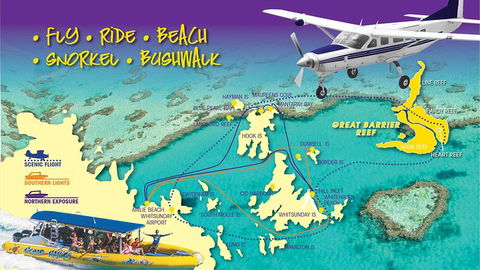 Scenic Flight - Great Barrier Reef, Heart Reef, Whitehaven Beach & Hill Inlet! - Surfers Gold Coast 0